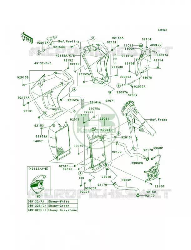RadiatorEES Kawasaki MOTOS 650 2014 KLR650  KL650EEF