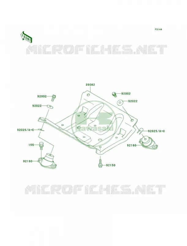 Engine Mount Kawasaki JET SKI 900 2002 900 STS  JT900-B4