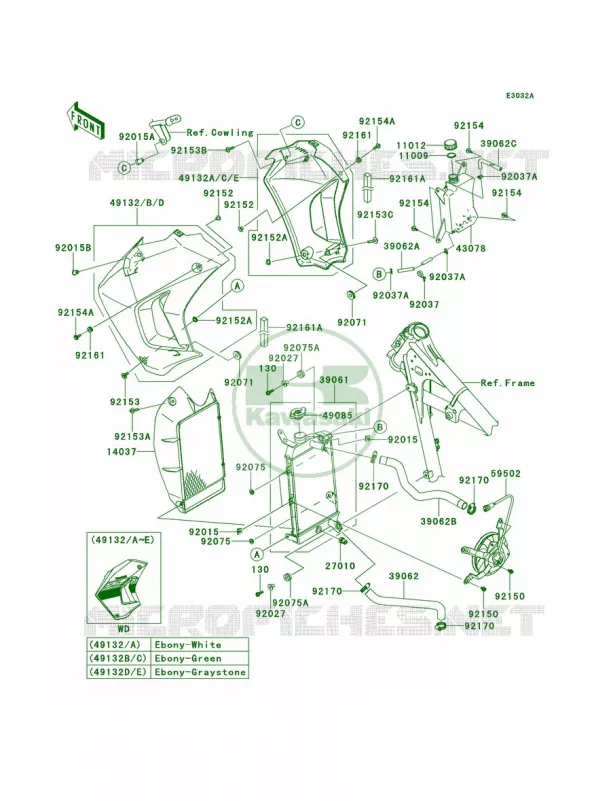 RadiatorEES Kawasaki MOTOS 650 2014 KLR650 New Edition  KL650EES
