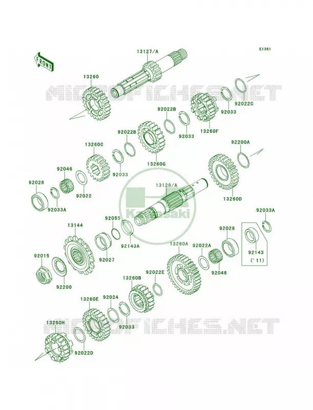 Transmission Kawasaki MOTOS 650 2014 KLR650 New Edition  KL650EES