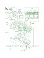 Crankcase pour Kawasaki 1100 ZXI