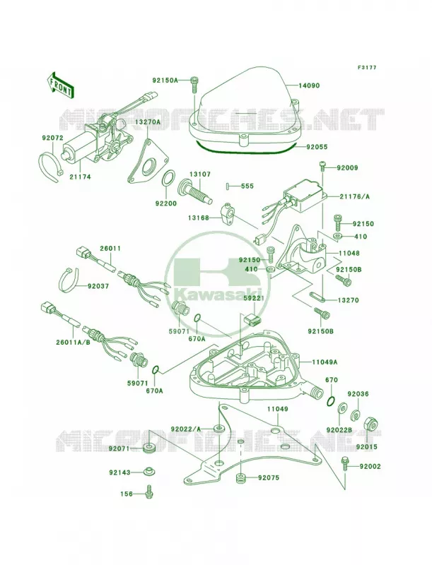Control Kawasaki JET SKI 1100 2000 1100 ZXI  JH1100-A5