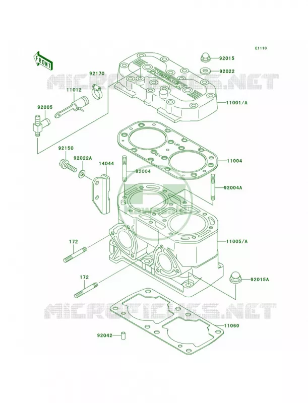 Cylinder HeadCylinder Kawasaki JET SKI 750 2000 SXI PRO  JS750-C3