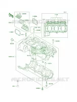 Crankcase pour Kawasaki 1100 ZXI