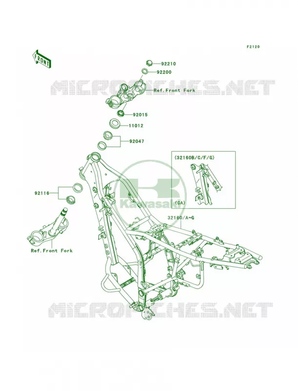 Frame Kawasaki MOTOS 250 2013 KLX250S  KLX250TDF