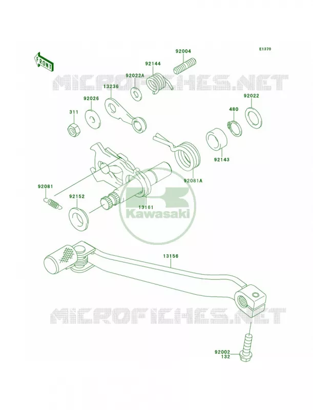 Gear Change Mechanism Kawasaki MOTOS 250 2013 KLX250S  KLX250TDF
