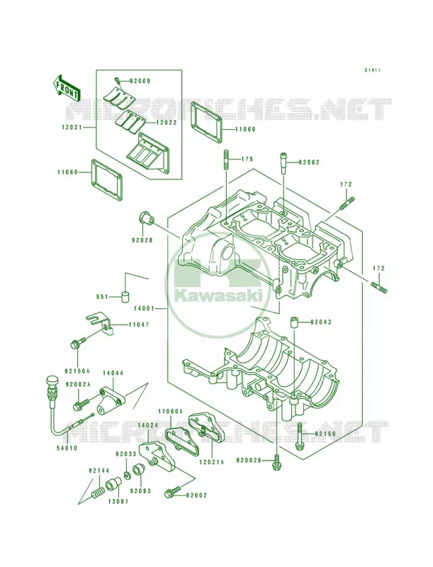 Crankcase Kawasaki JET SKI 650 1995 SC  JL650-A5