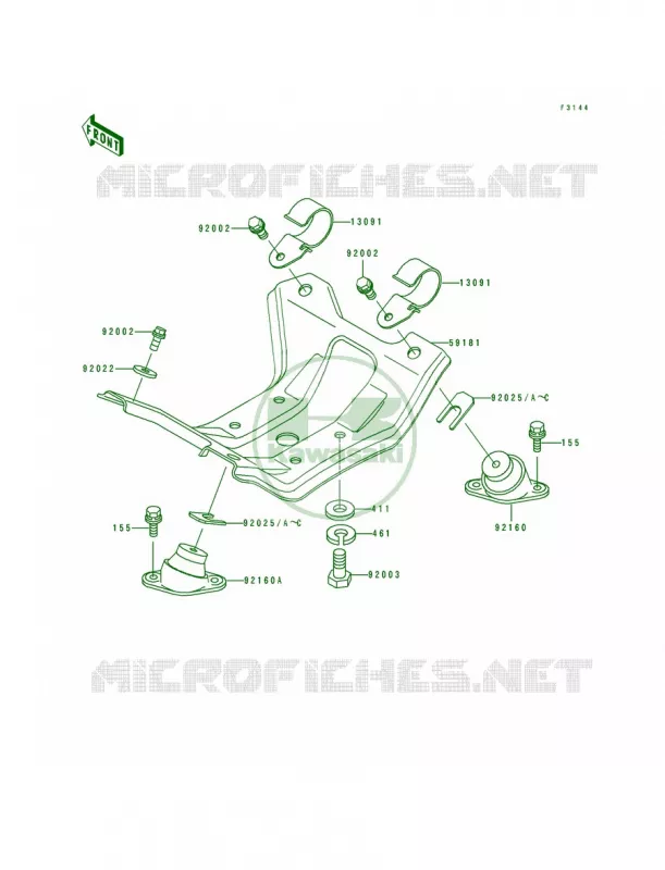 Engine Mount Kawasaki JET SKI 550 1995 550 SX  JS550-C5