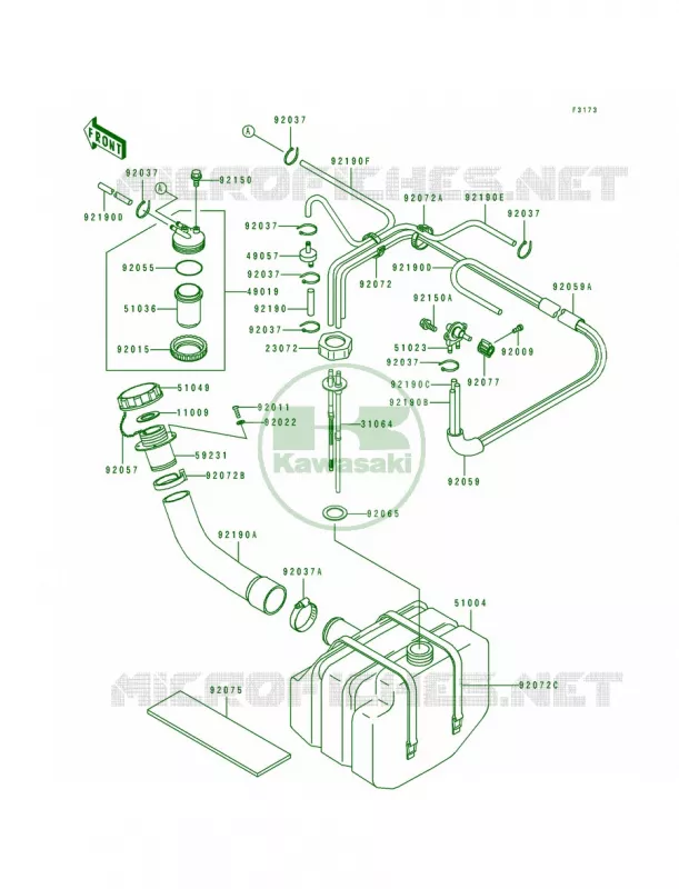 Fuel Tank Kawasaki JET SKI 550 1995 550 SX  JS550-C5