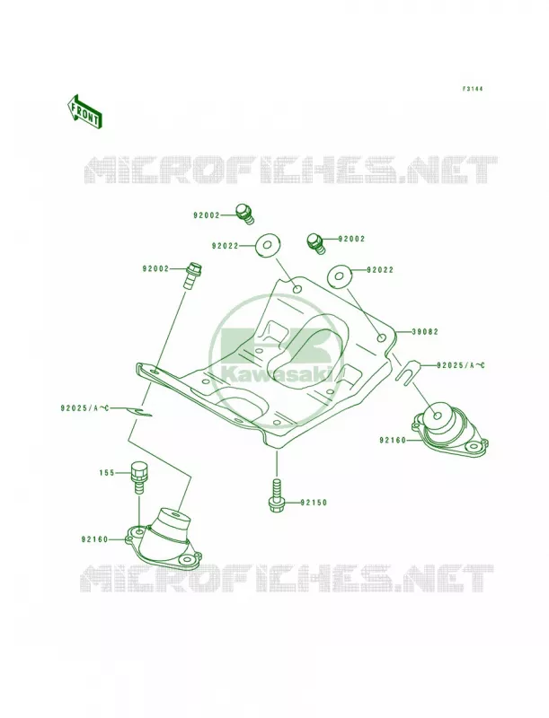 Engine Mount Kawasaki JET SKI 750 1995 ST  JT750-A2