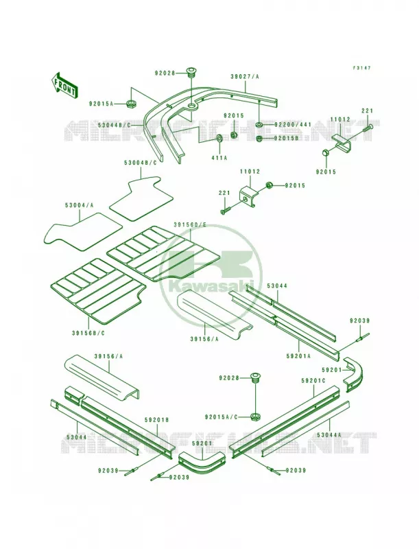 Pads Kawasaki JET SKI 650 1994 SC  JL650-A4