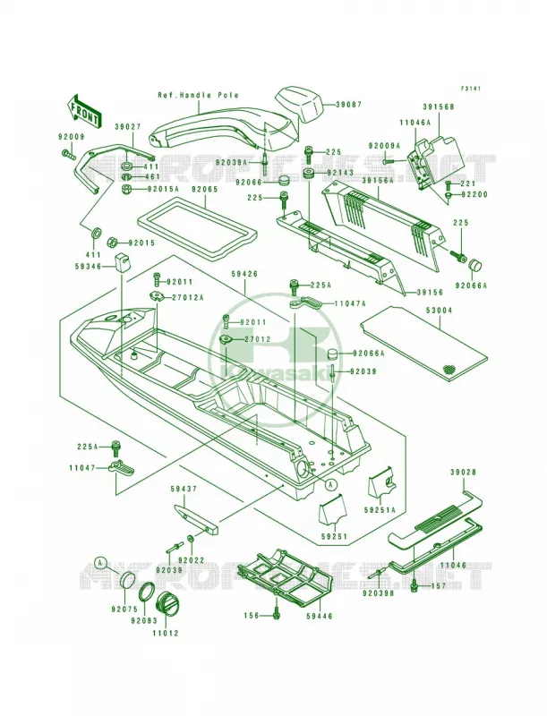 Hull Kawasaki JET SKI 550 1993 550 SX  JS550-C3