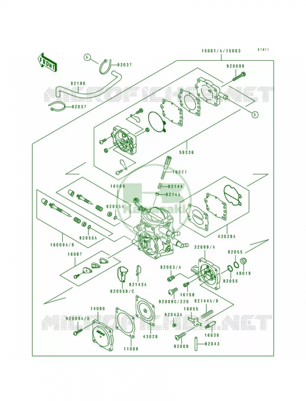 Carburetor Kawasaki JET SKI 750 1993 750 SX  JS750-A2