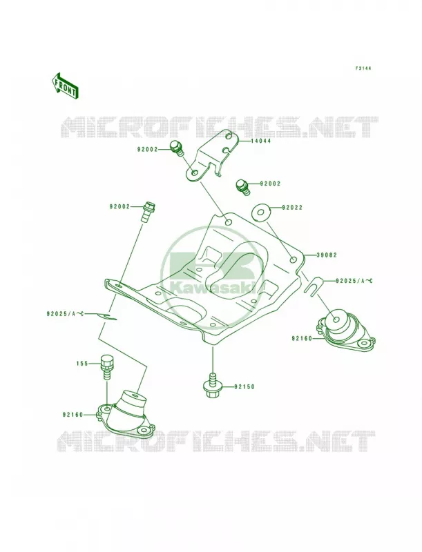 Engine Mount Kawasaki JET SKI 750 1993 750 SX  JS750-A2