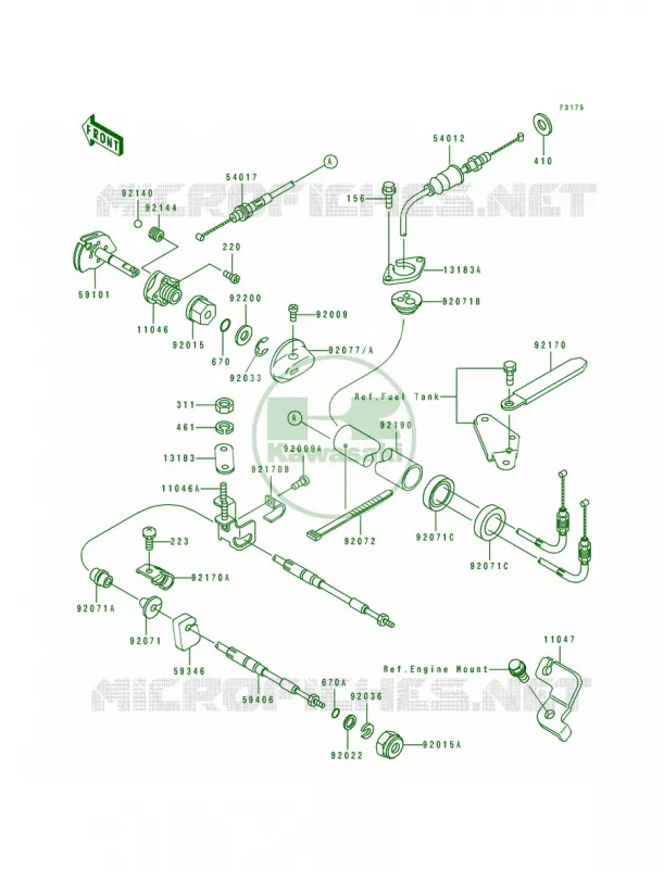 Cables Kawasaki JET SKI 650 1992 TS  JF650-B4