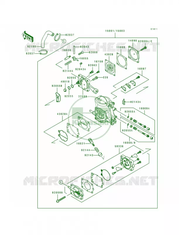 Carburetor Kawasaki JET SKI 650 1992 SC  JL650-A2