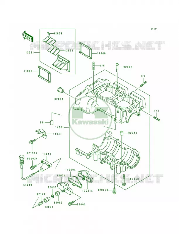 Crankcase Kawasaki JET SKI 650 1992 SC  JL650-A2