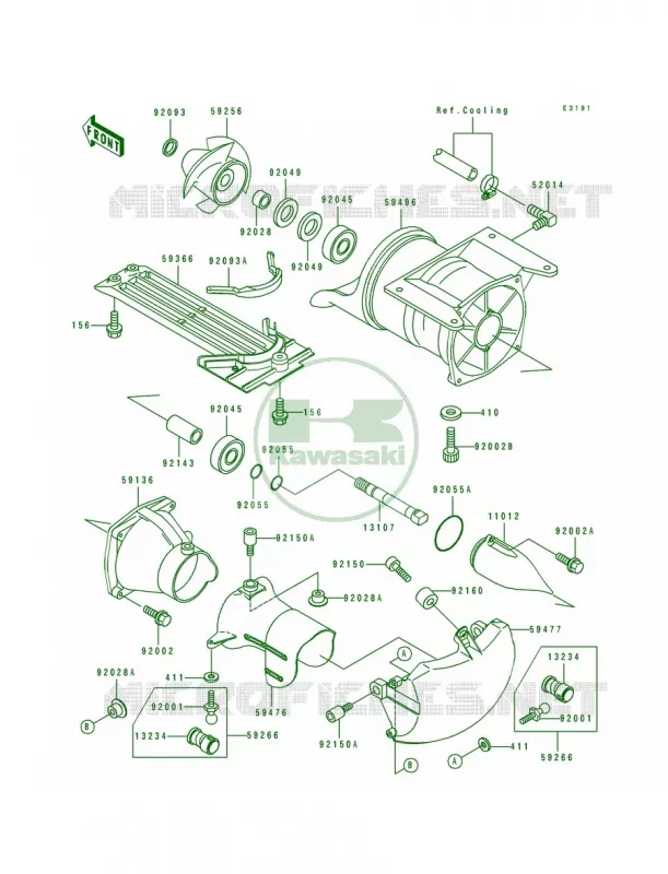 Jet Pump Kawasaki JET SKI 650 1992 SC  JL650-A2