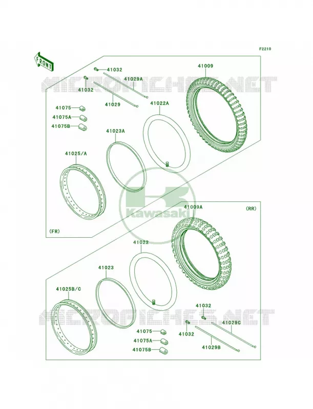 WheelsTires Kawasaki MOTOS 650 2012 KLR650  KL650ECF