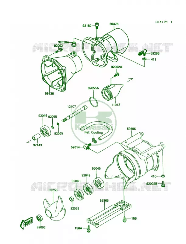 Jet Pump Kawasaki JET SKI 650 1991 JET MATE  JB650-A3