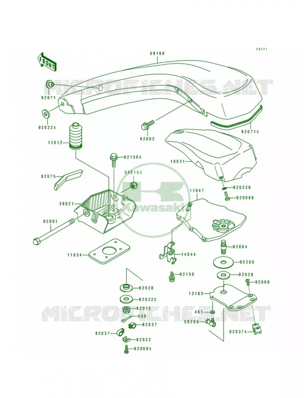 Handle Pole Kawasaki JET SKI 440 1991 JS440  JS440-A15