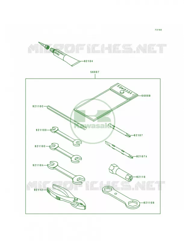 Tool Kawasaki JET SKI 440 1991 JS440  JS440-A15