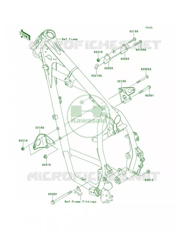 Engine Mount Kawasaki MOTOS 650 2011 KLR650  KL650EBF