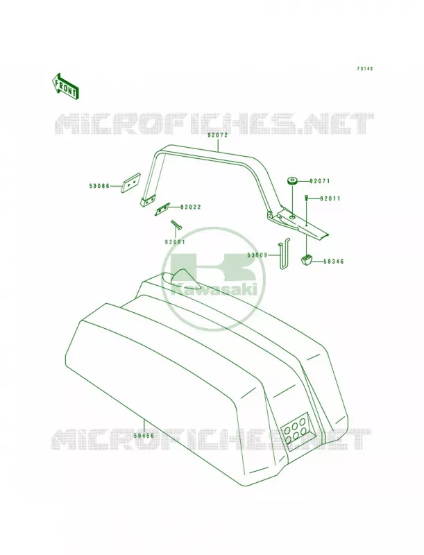 Engine Hood Kawasaki JET SKI 550 1991 550 SX  JS550-C1