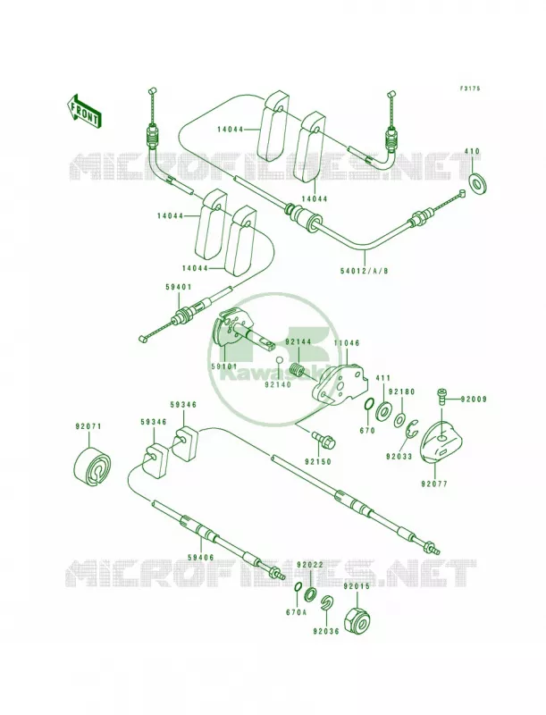 Cable Kawasaki JET SKI 650 1991 650 SX  JS650-B1