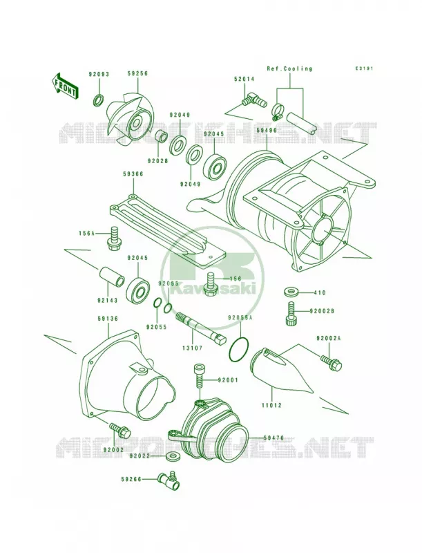 Jet Pump Kawasaki JET SKI 650 1991 650 SX  JS650-B1