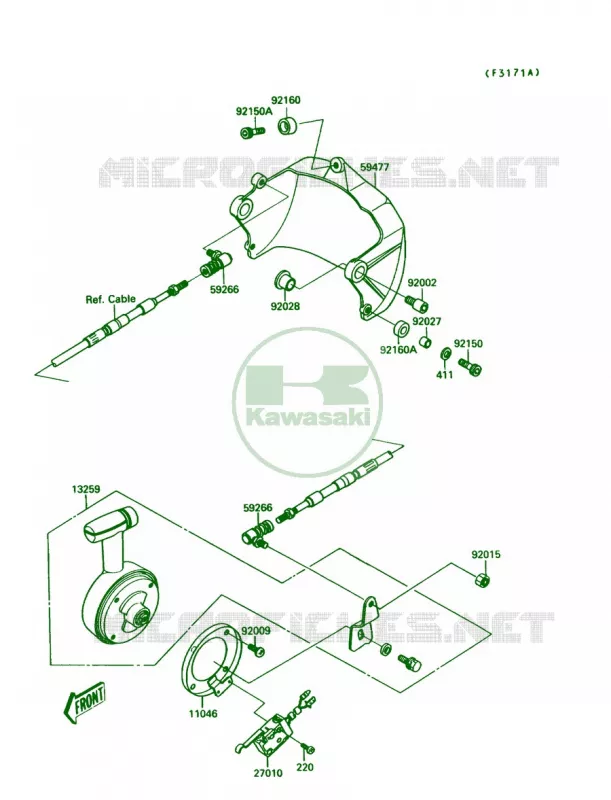 Handle PoleReverse Kawasaki JET SKI 650 1990 JET MATE  JB650-A2