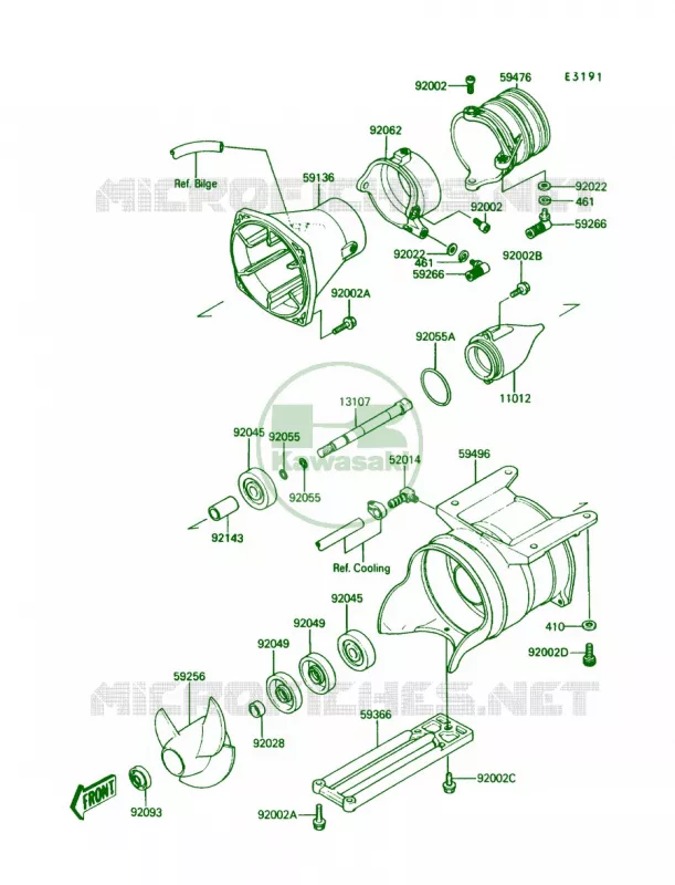 Jet Pump Kawasaki JET SKI 650 1990 X2  JF650-A5