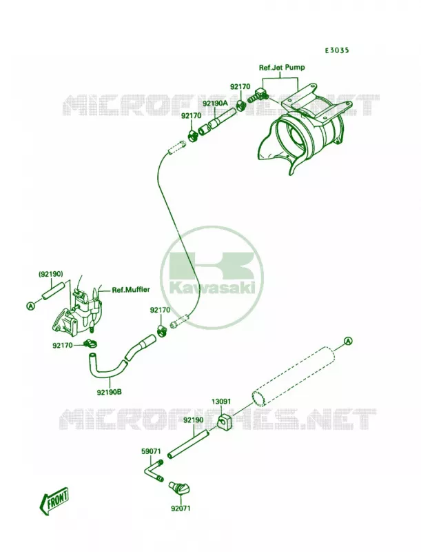 Cooling Kawasaki JET SKI 650 1990 TS  JF650-B2