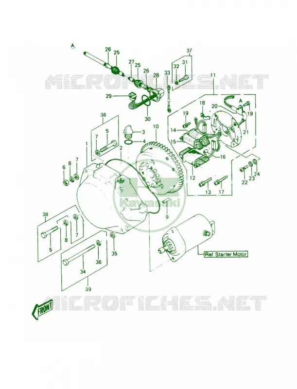 GeneratorJS440-A11 Kawasaki JET SKI 440 1990 JS440  JS440-A14