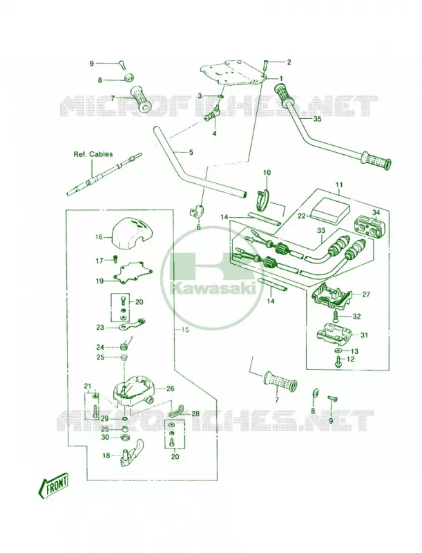 Handlebar Kawasaki JET SKI 440 1990 JS440  JS440-A14