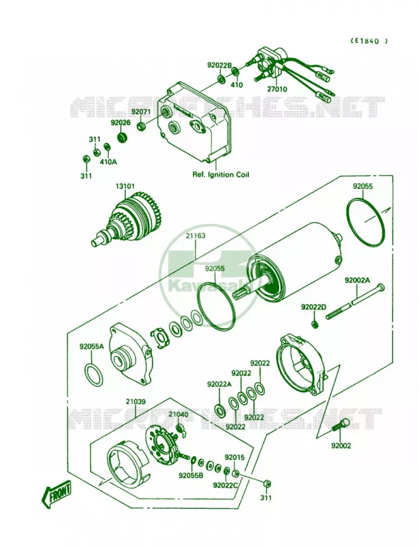 Starter Motor Kawasaki JET SKI 650 1990 650 SX  JS650-A4