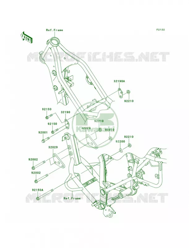 Engine Mount Kawasaki MOTOS 250 2011 KLX250S  KLX250TBF