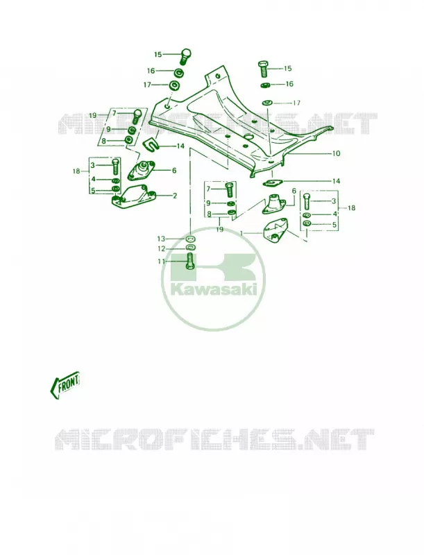 ENGINE MOUNT Kawasaki JET SKI 440 1989 JS440  JS440-A13