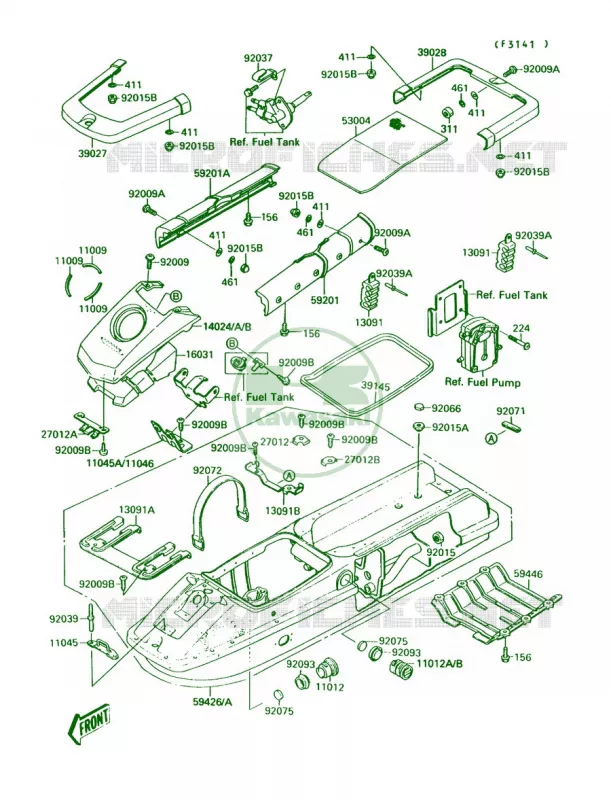 Hull Kawasaki JET SKI 650 1989 650 SX  JS650-A3
