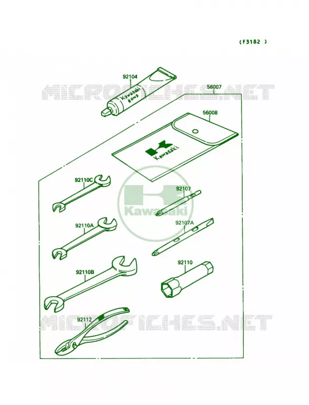 Owner's Tools Kawasaki JET SKI 650 1989 650 SX  JS650-A3