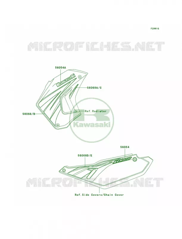 DecalsRedEAF Kawasaki MOTOS 650 2010 KLR650  KL650EAF