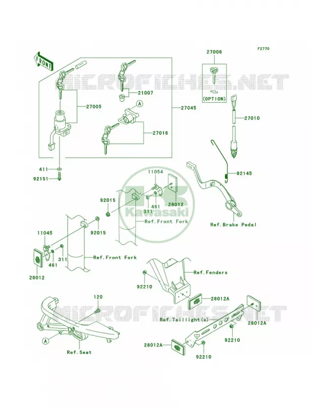 Ignition Switch Kawasaki MOTOS 650 2010 KLR650  KL650EAF