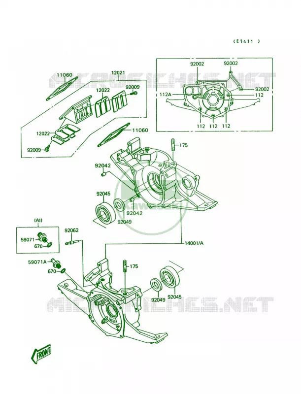 Crankcase Kawasaki JET SKI 300 1987 300 SX  JS300-A1