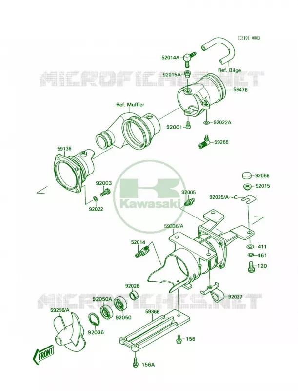 Jet PumpJS300-A1 Kawasaki JET SKI 300 1987 300 SX  JS300-A1