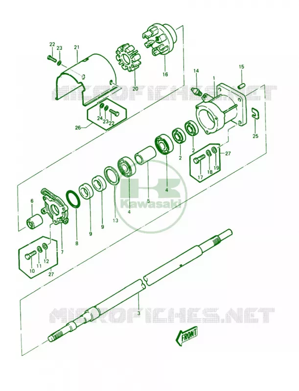 DRIVE SHAFT Kawasaki JET SKI 440 1987 JS440  JS440-A11