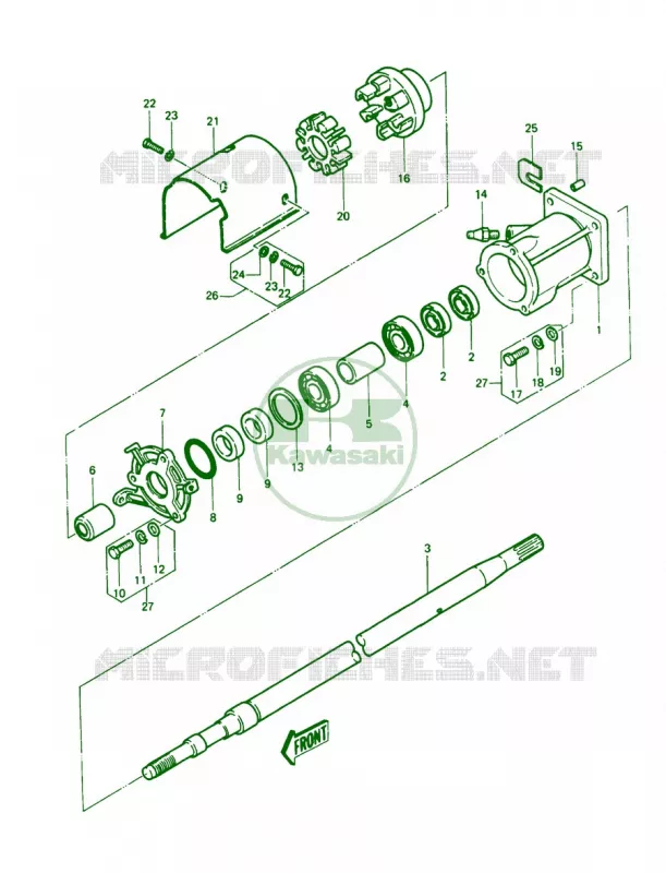 DRIVE SHAFT Kawasaki JET SKI 550 1986 JS550  JS550-A5