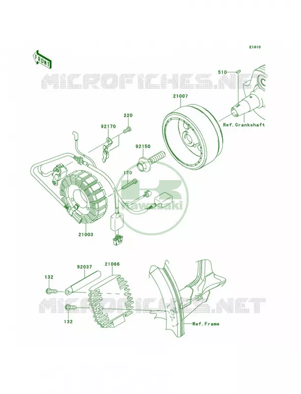 Generator Kawasaki MOTOS 250 2010 KLX250S  KLX250TAF