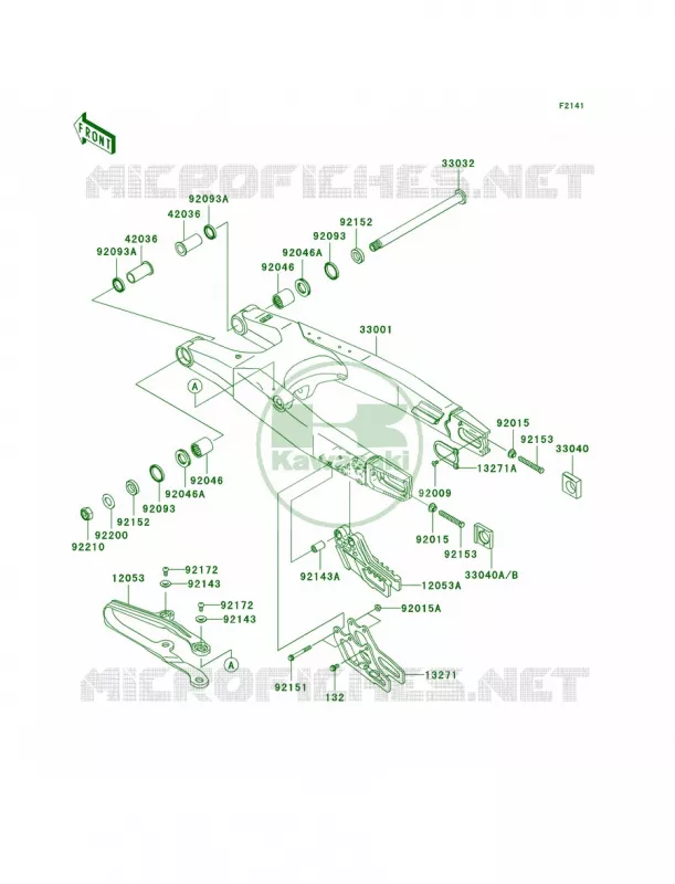Swingarm Kawasaki MOTOS 450 2012 KLX450R  KLX450ACF