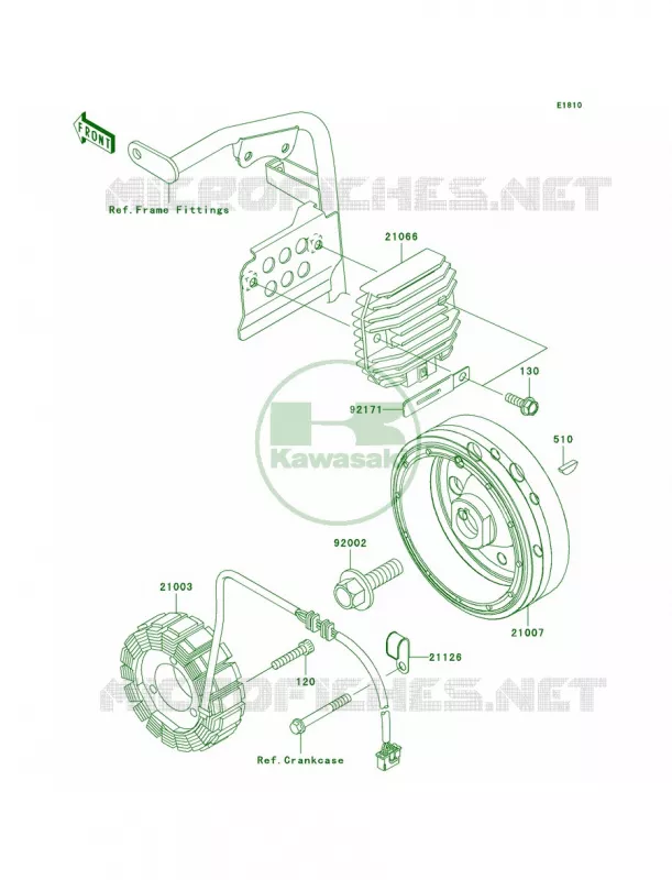 Generator Kawasaki MOTOS 650 2009 KLR650  KL650E9F