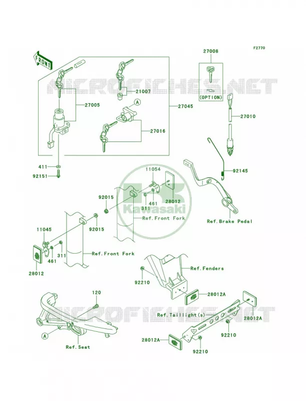 Ignition Switch Kawasaki MOTOS 650 2008 KLR650  KL650E8F